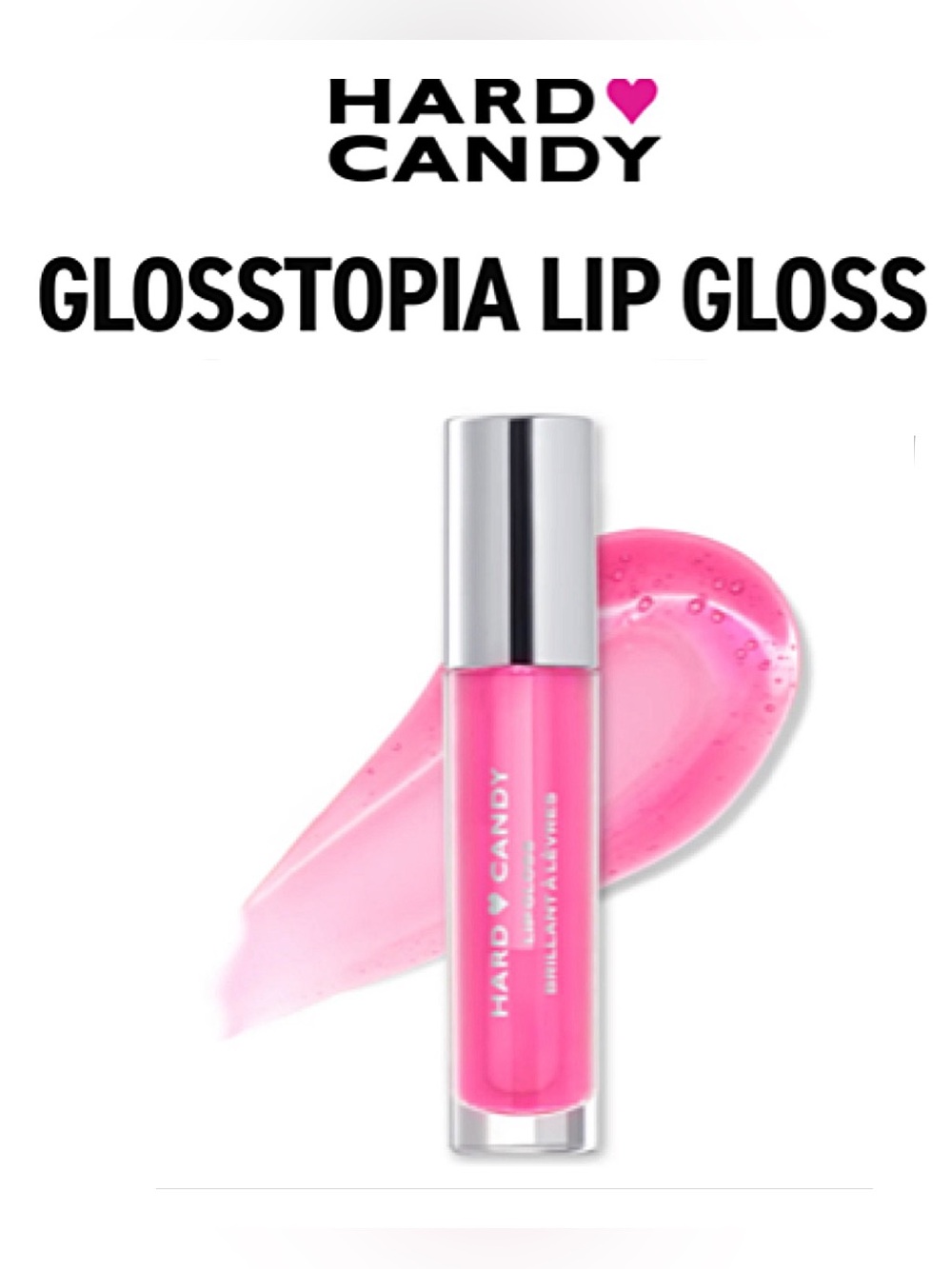 Glosstopia Hard Candy Sheer Pink High Shine Lip Gloss Love Letter NEW Sealed